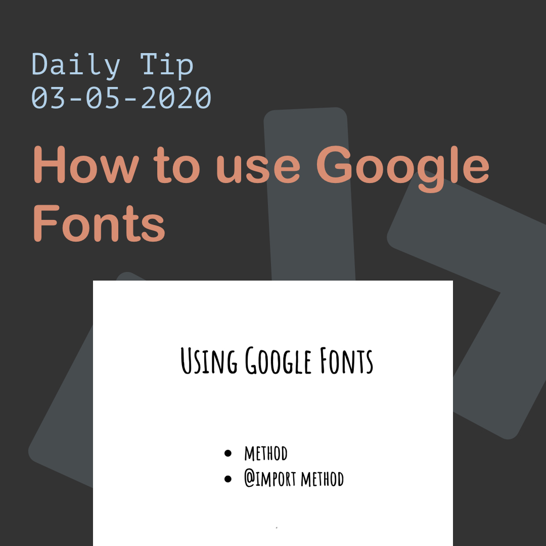 How to use Google Fonts