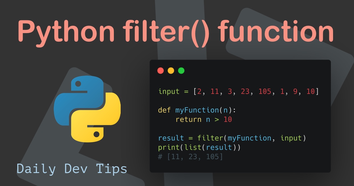 Python filter() function