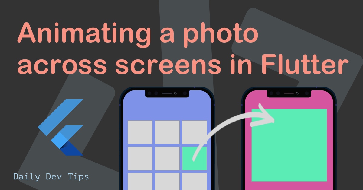 Animating a photo across screens in Flutter