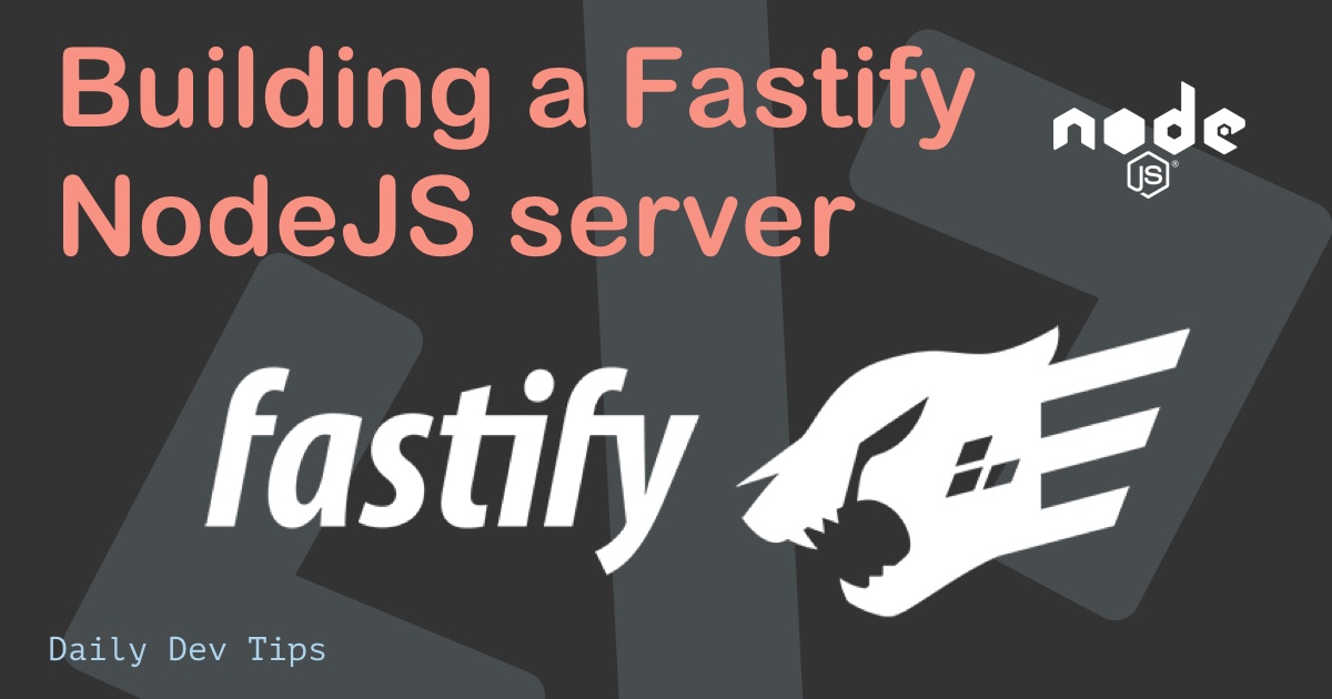 Building a Fastify NodeJS server
