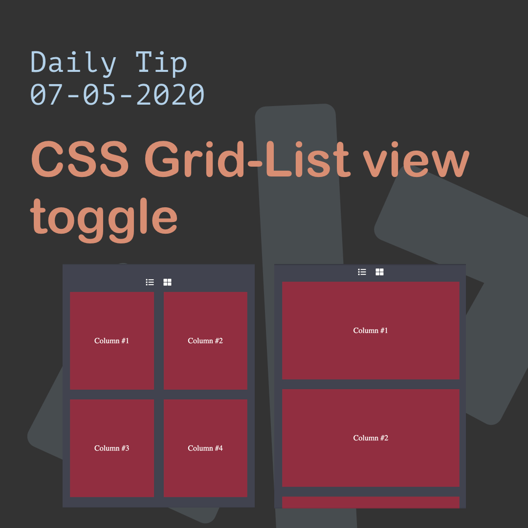 CSS Toggle grid or List view