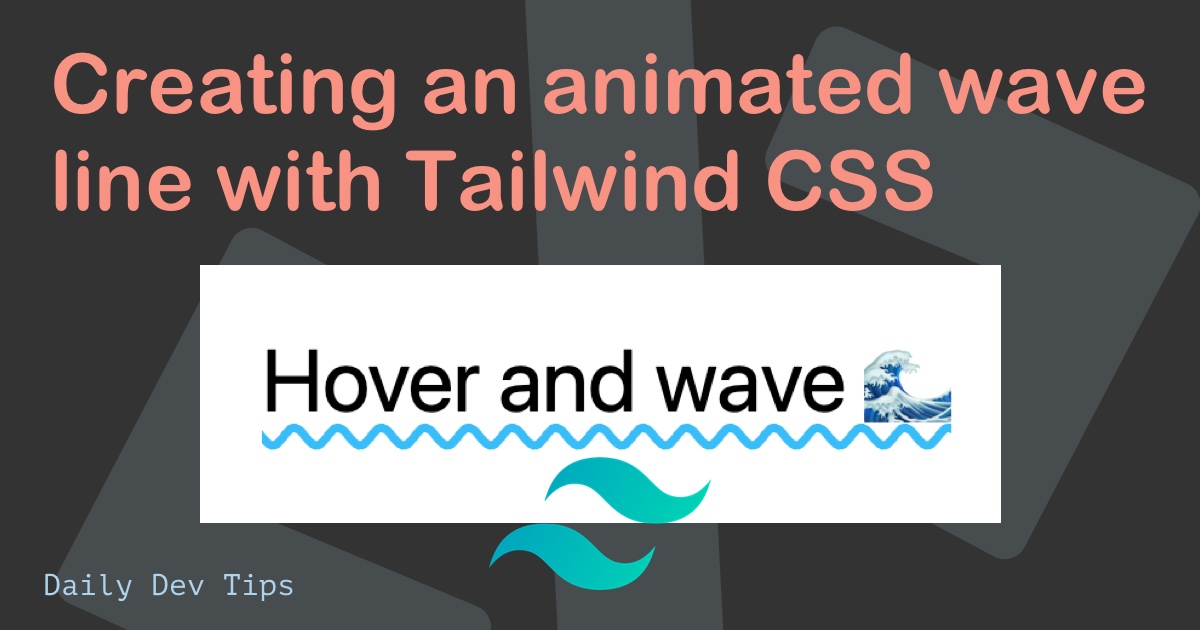 Creating an animated wave line with Tailwind CSS