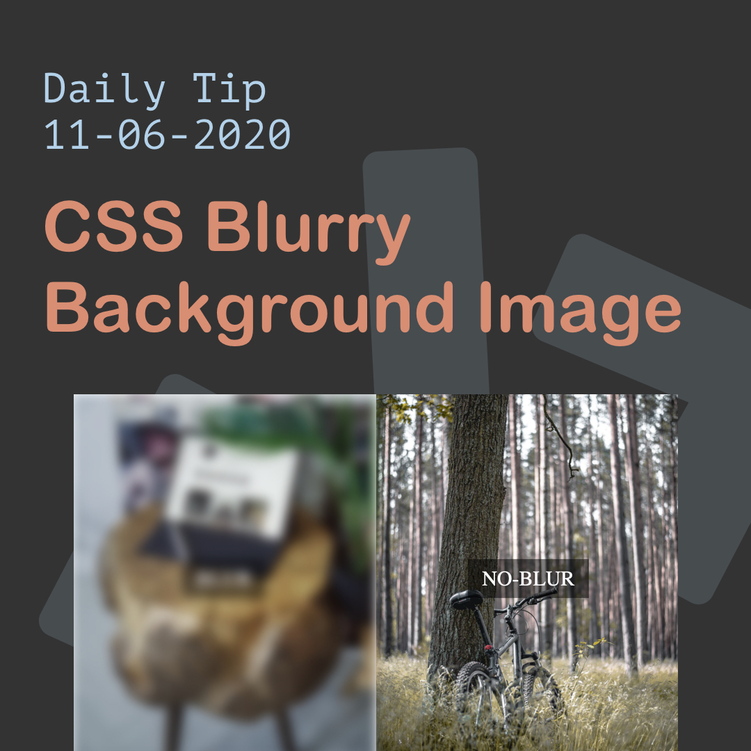 CSS Blurry Background Image
