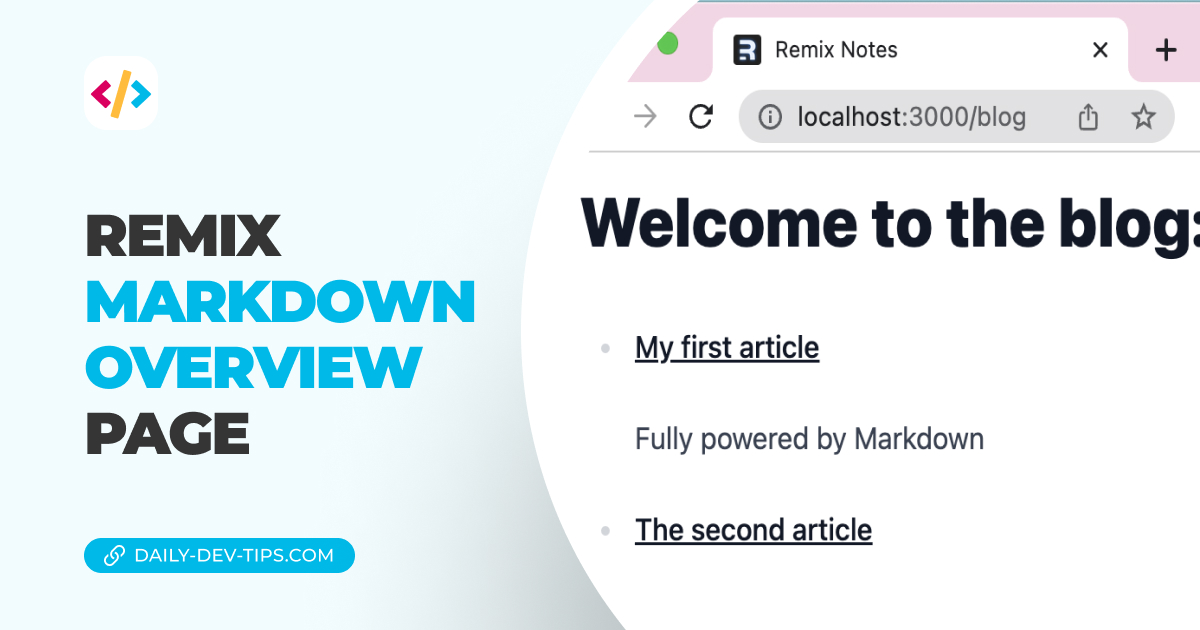 Remix Markdown overview page
