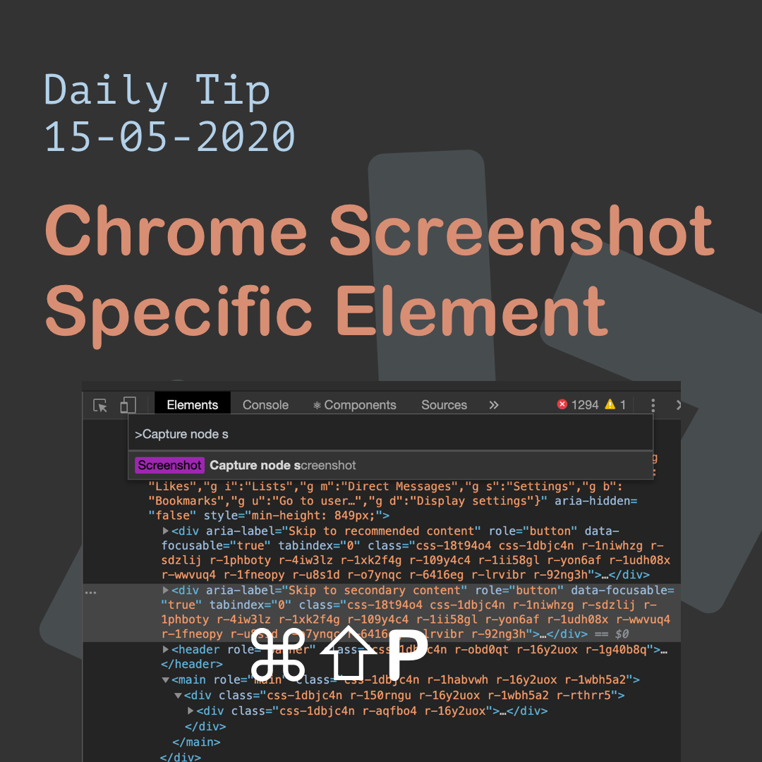 Chrome Screenshot Specific Element