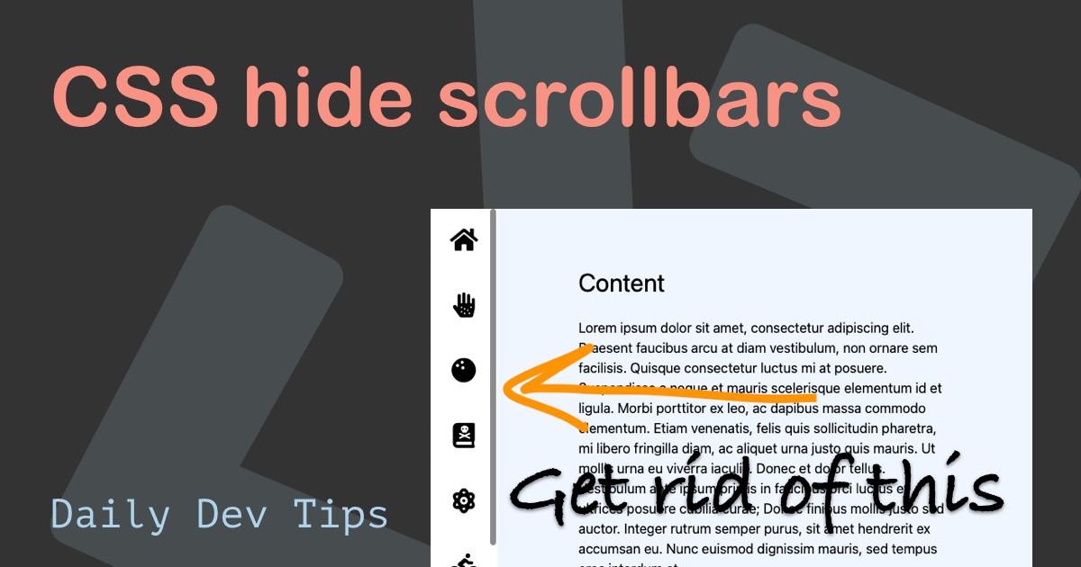 Hide Scrollbars with pure CSS