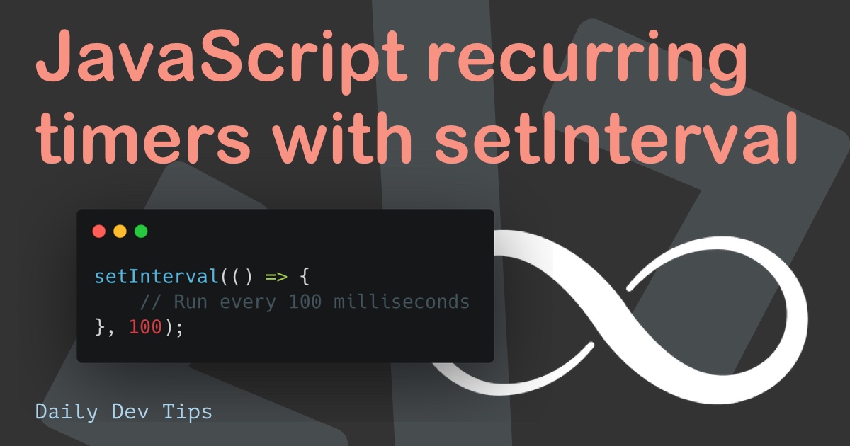 JavaScript recurring timers with setInterval