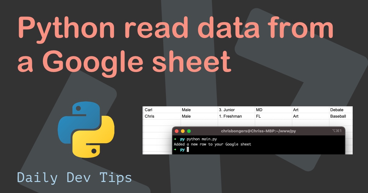 Python write data to a Google sheet