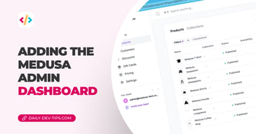 Adding the medusa admin dashboard