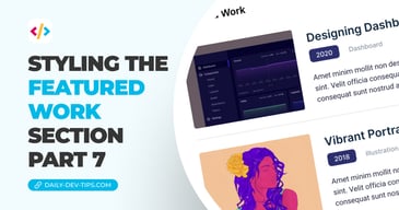 Styling the featured work section - part 7