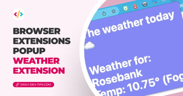 Browser extensions - Popup weather extension