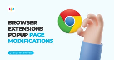 Browser extensions - Popup page modifications
