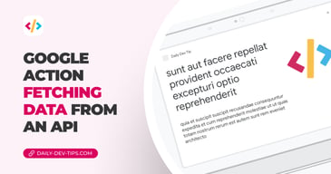 Google action fetching data from an API