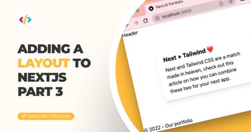Adding a layout to NextJS - part 3