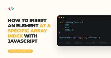 How to insert an element at a specific array index with JavaScript