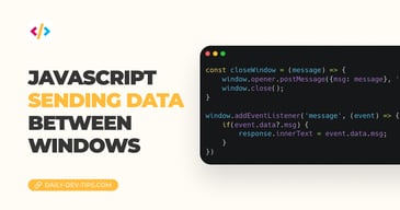 JavaScript sending data between windows