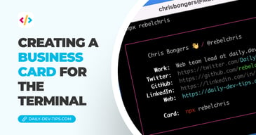 Creating a business card for the terminal