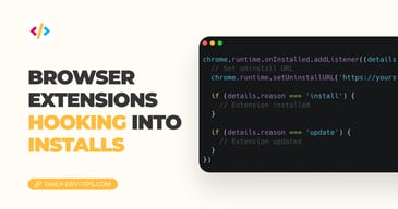 Browser extensions - Hooking into installs