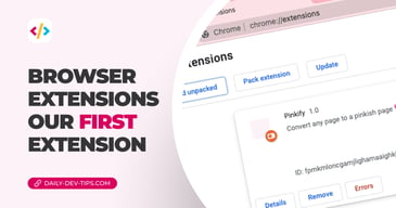 Browser extensions - our first extension