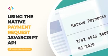 Using the native payment request JavaScript API