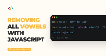 Removing all vowels with JavaScript