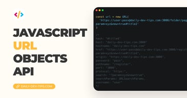 JavaScript URL Objects API