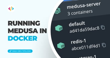 Running medusa in docker