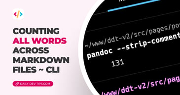 Counting all words across markdown files ~ CLI