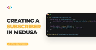 Creating a subscriber in medusa