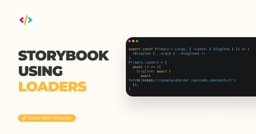 Storybook - Using loaders