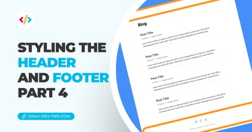 Styling the header and footer - part 4
