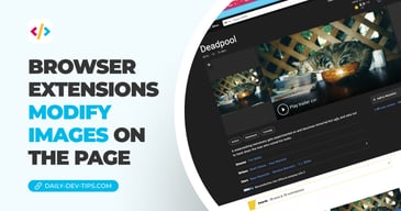 Browser extensions - Modify images on the page