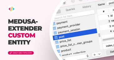 Medusa-extender custom entity