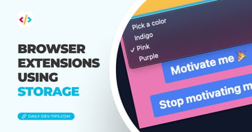 Browser extensions - Using storage