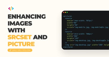 Enhancing images with srcset and picture