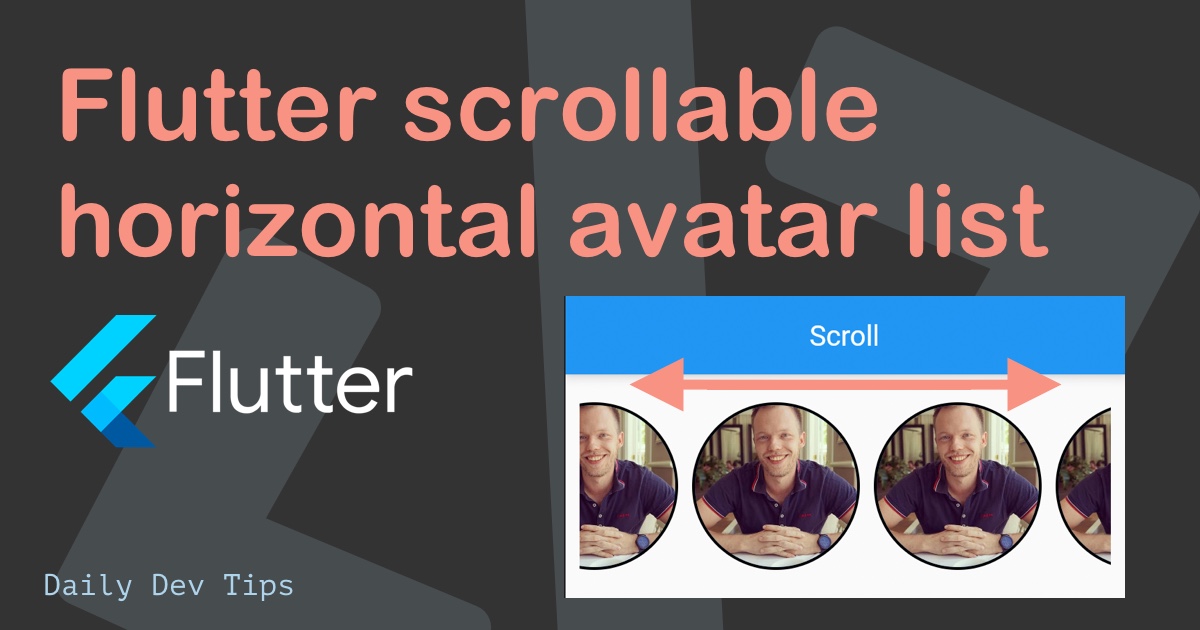 Flutter scrollable horizontal avatar list
