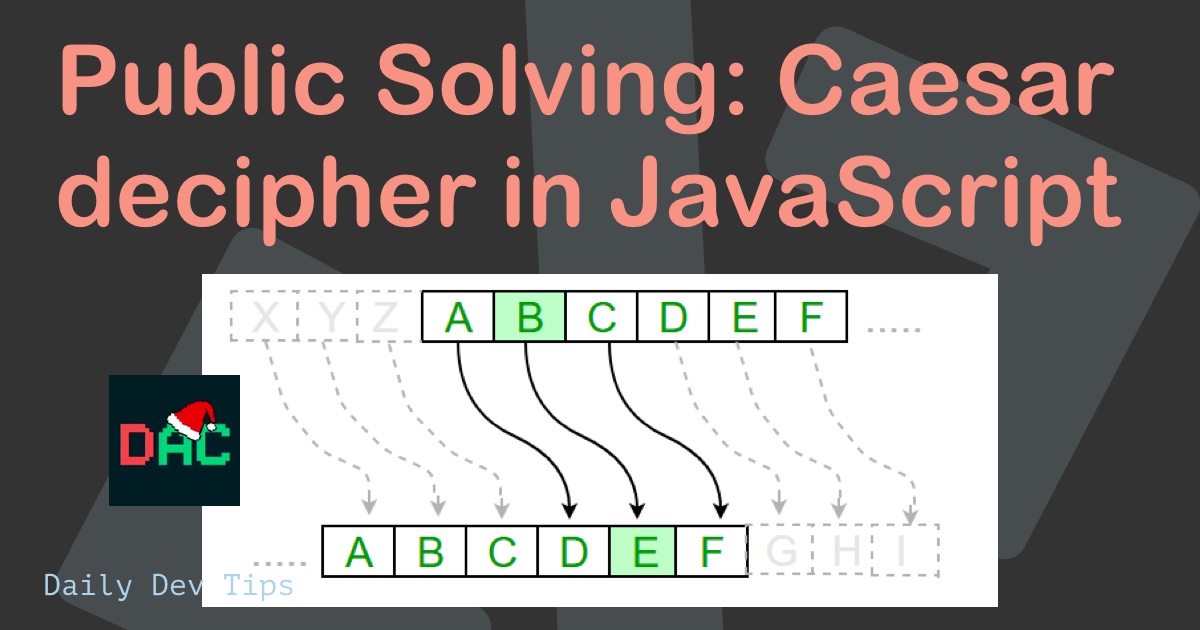 Public Solving: Caesar decipher in JavaScript