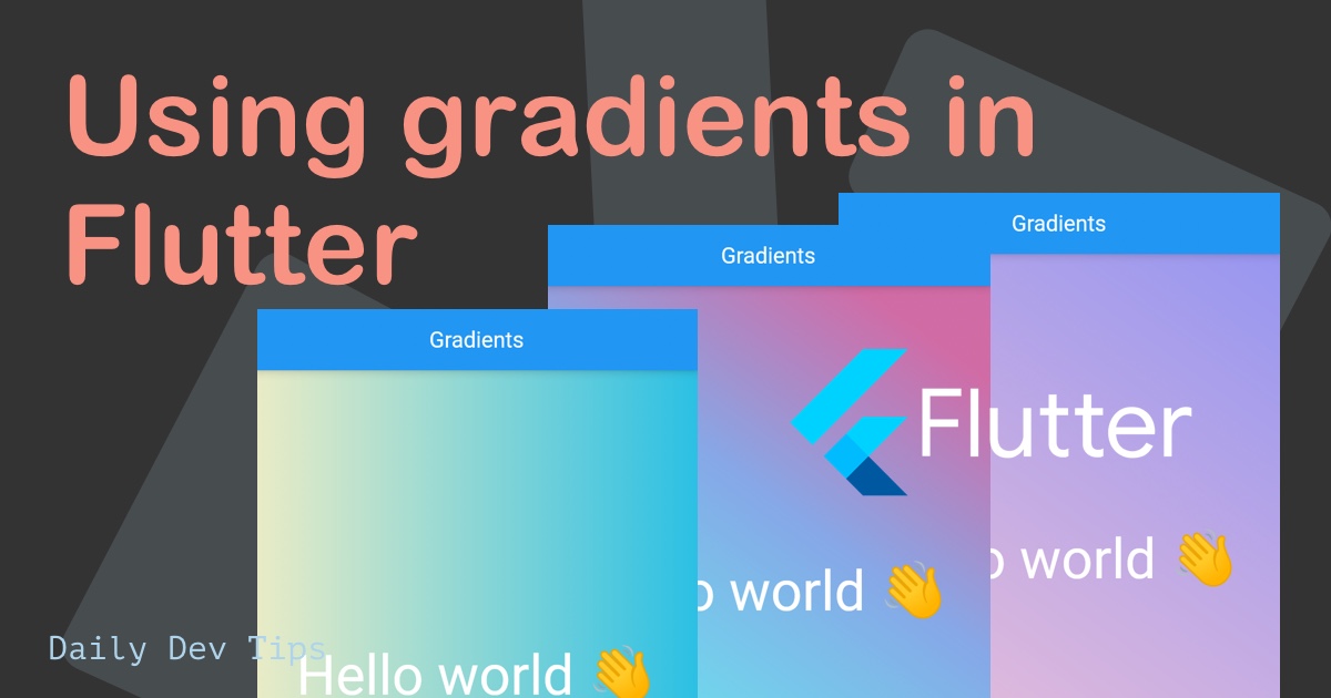 Using gradients in Flutter