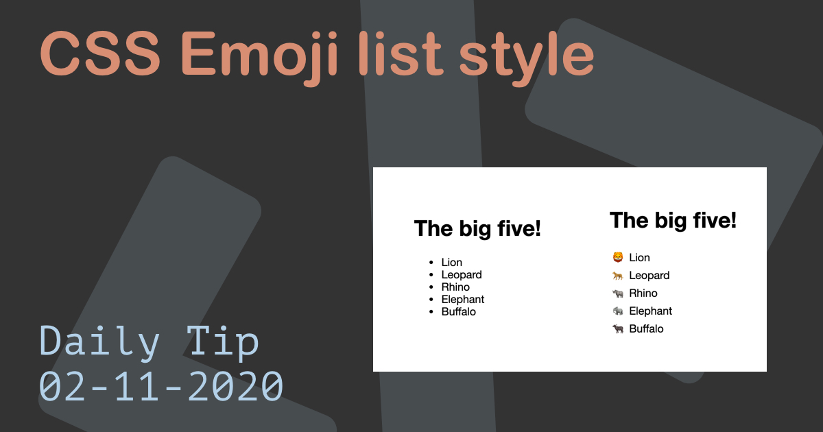 CSS list style with Emojis