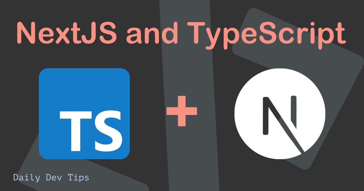 NextJS and TypeScript