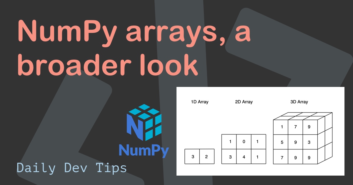 NumPy arrays, a broader look