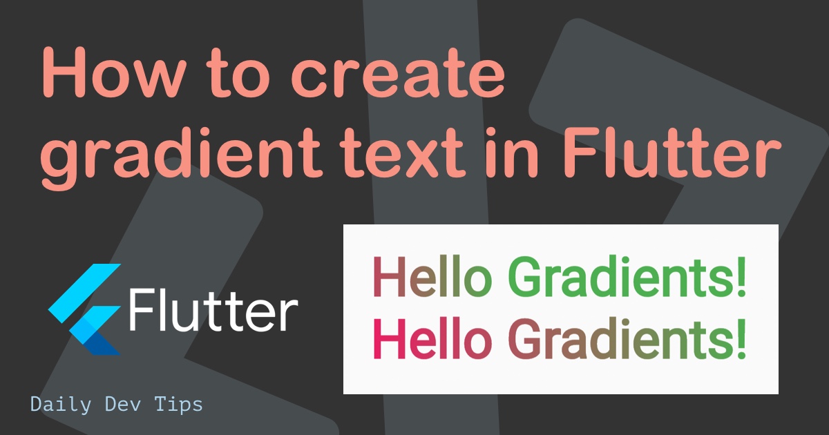 How to create gradient text in Flutter