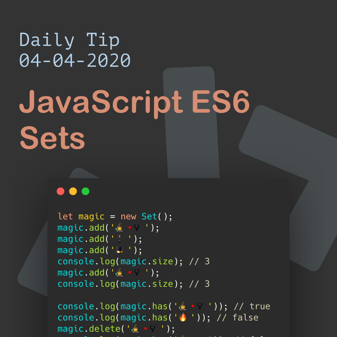 JavaScript ES6 Sets
