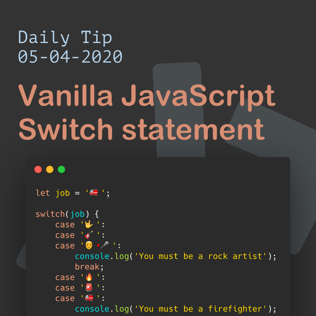 Vanilla JavaScript Switch statement