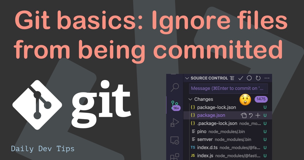 Git basics: Ignore files from being committed
