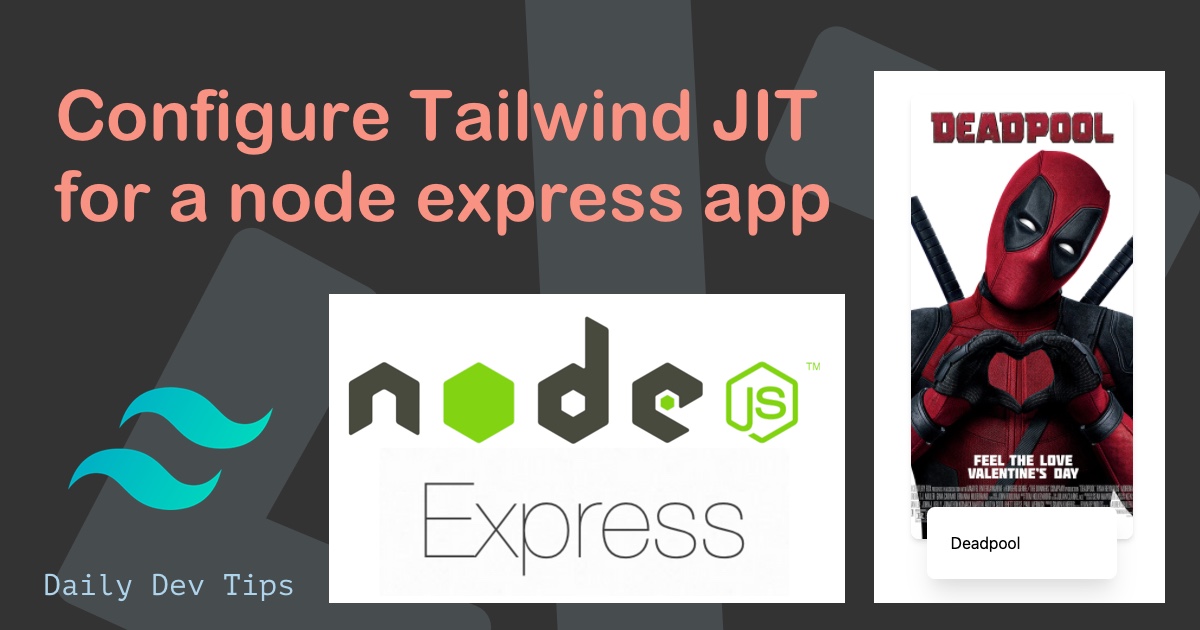 Configure Tailwind JIT for a node express app