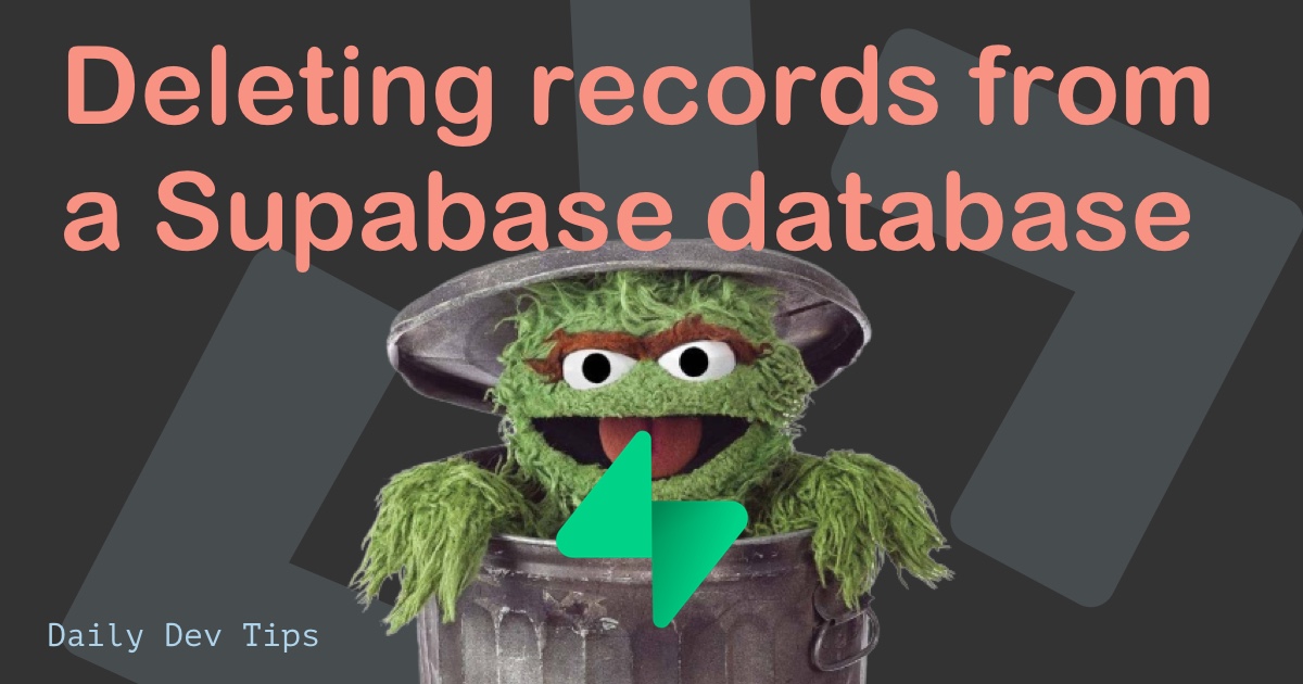 Deleting records from a Supabase database