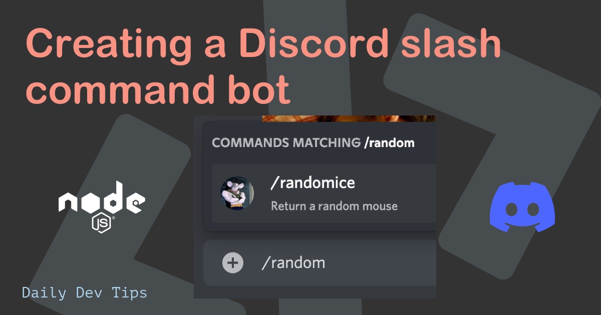 Creating a Discord slash command bot