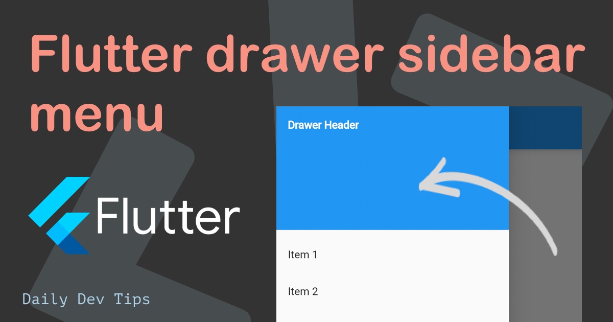 Flutter drawer sidebar menu
