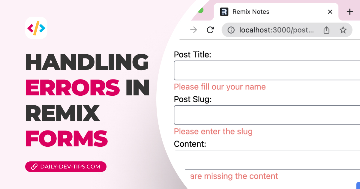 Handling errors in Remix forms